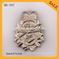 MB507 custom metal logo labels for handbag/metal logo embossed sticker tags